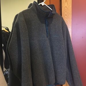 LL Bean 3/4 Button Up Sweatshirt